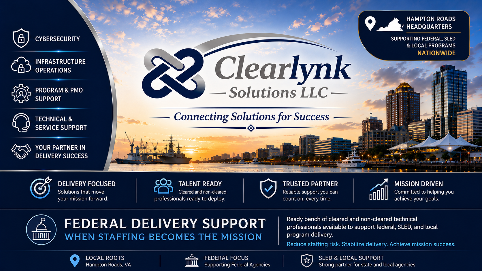ClearLynk Solutions Hampton Roads Headquarters — supporting federal, SLED and local programs nationwide